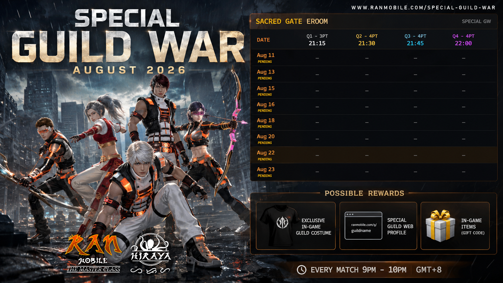 Special Guild War - August 2026