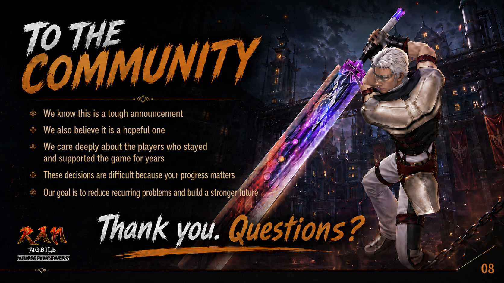 To the Community