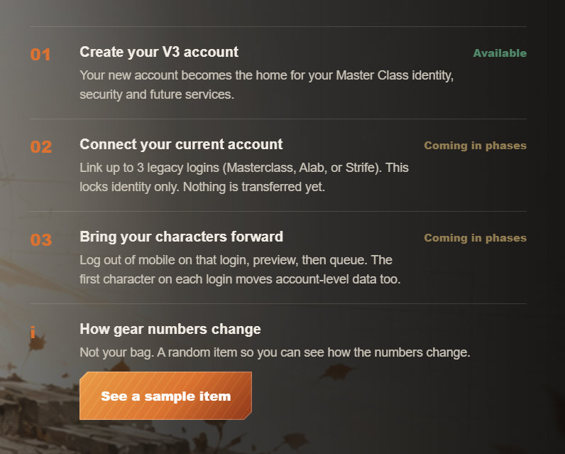 Version 3 Migration Process